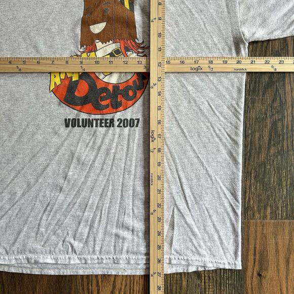 Vintage Anime Detour Volunteer T-Shirt 2007 Gray Jerzees Large Rare Graphic Tee - Picture 6 of 6
